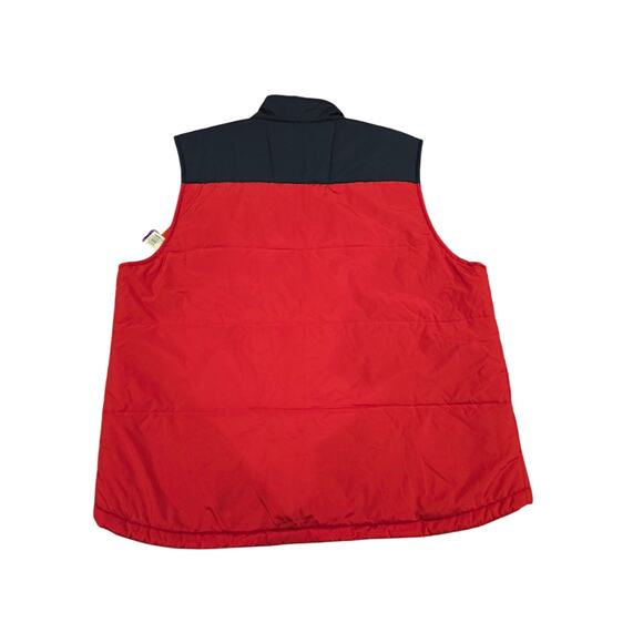NWT Izod Red And Blue Quilted Lightweight Vest Snap Closure Men Size XXL - Picture 2 of 6